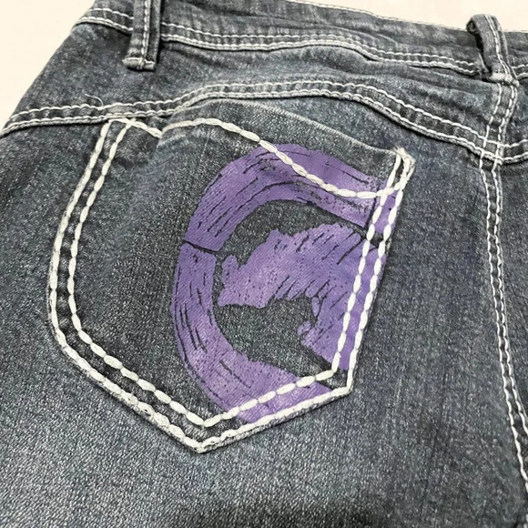 Ecko Red Denim Jeans Womens Size 7/8 Pants - Picture 10 of 14